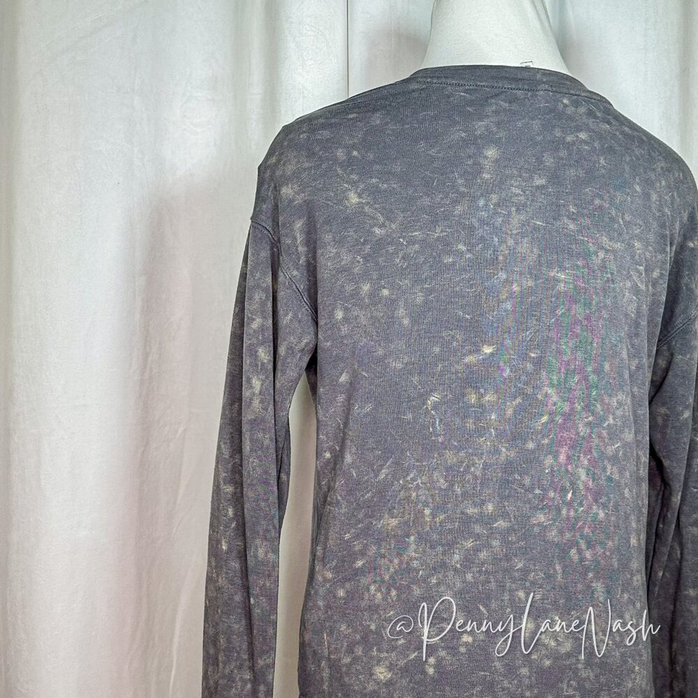 Mudd Lace Up Terry Sweatshirt Quiet Shade - Picture 9 of 9